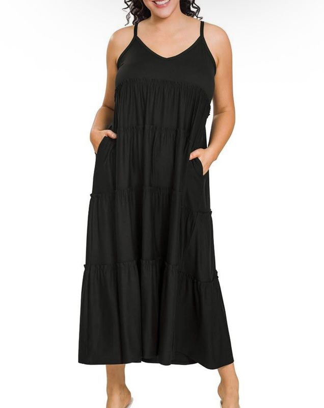 Adjustable strap maxi dress