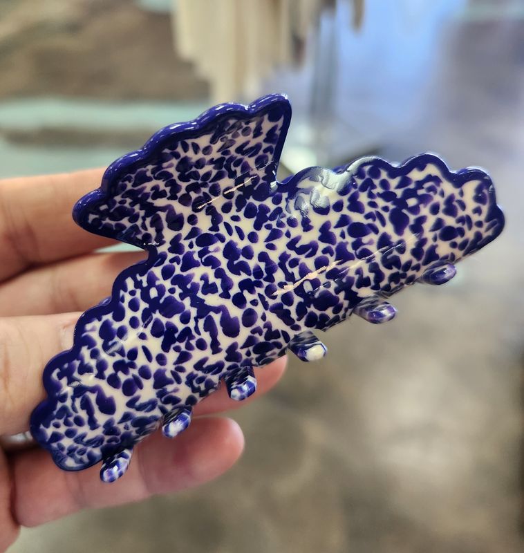 Blue Porcelain Clip
