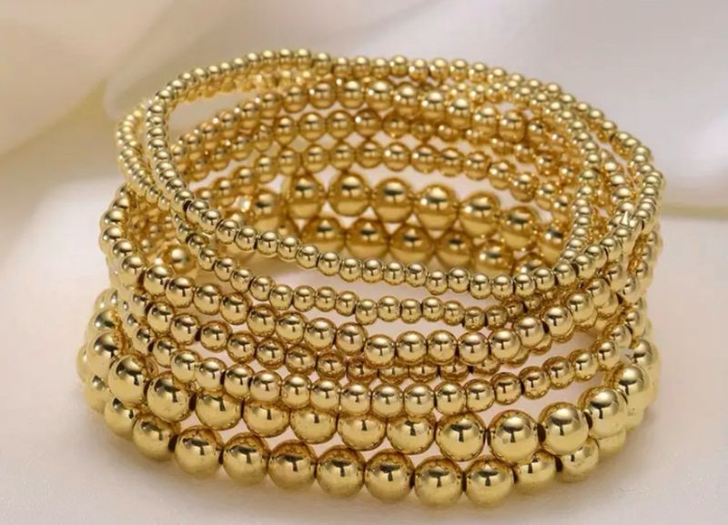 Gold bracelets set