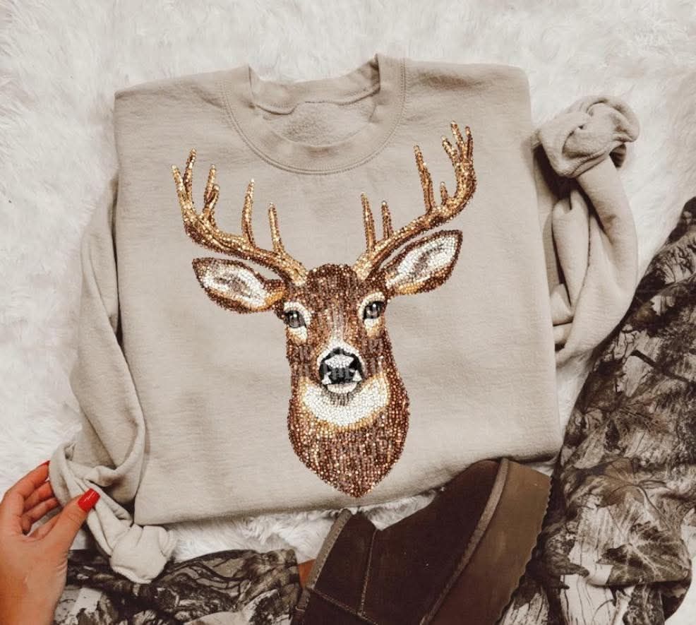 Glitter Deer Sweatshirt