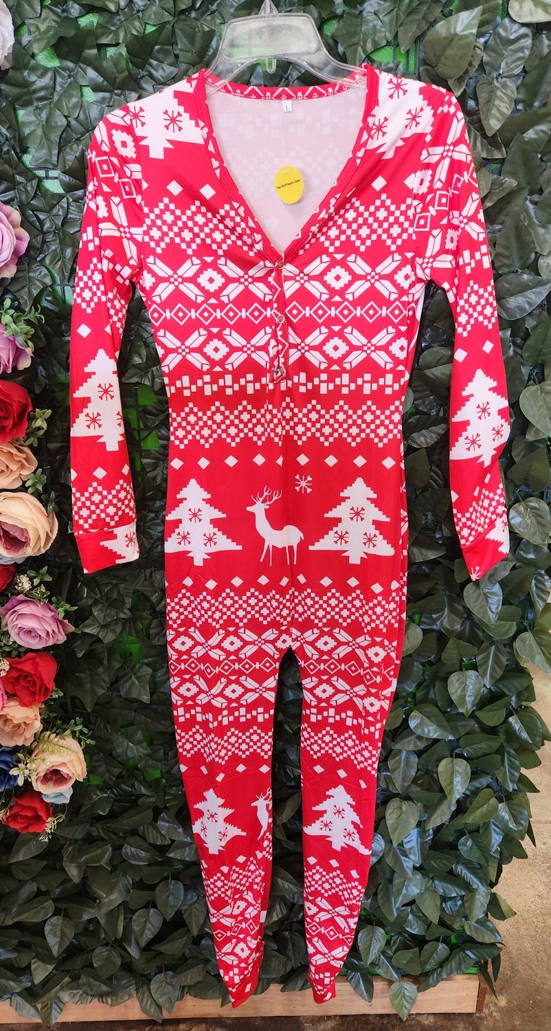 Red christmas long John large