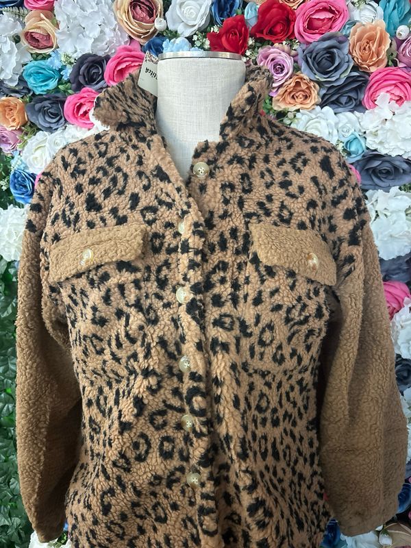 Leopard Fleece Jacket 