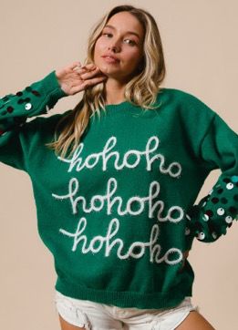 Green Ho Ho Ho Sweater