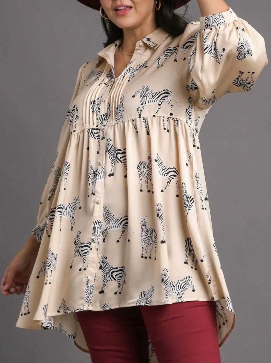 Zebra tunic plus top