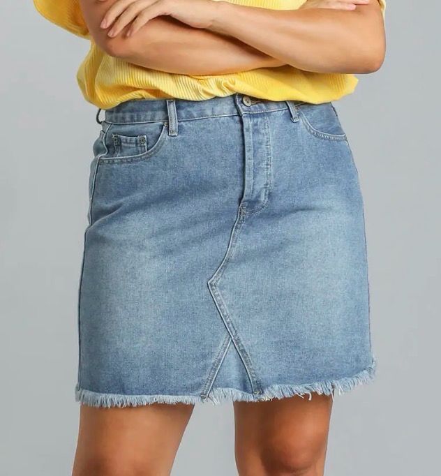 Denim plus skirt 