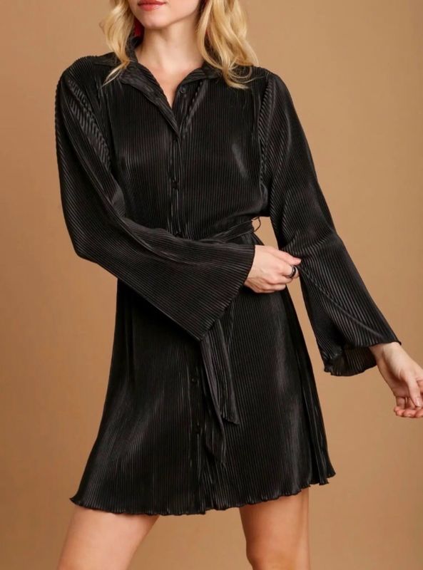 Ribbed long sleeve dress