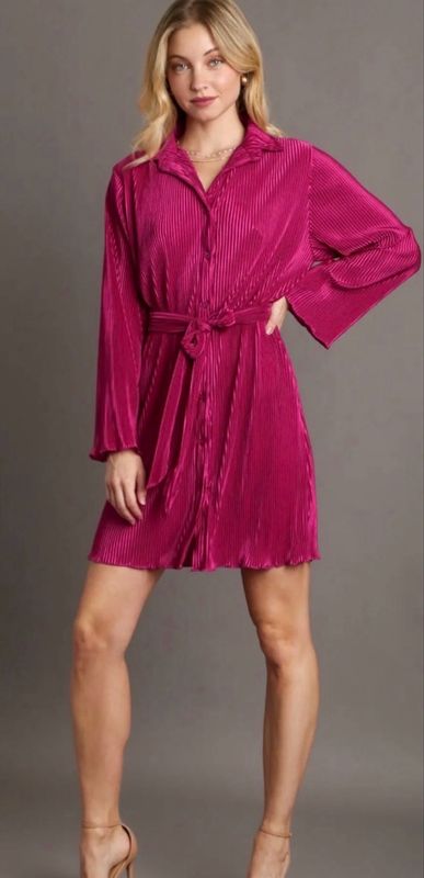 Ribbed long sleeve dress