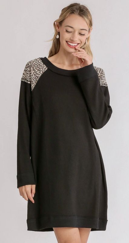 Cheetah long sleeve dress