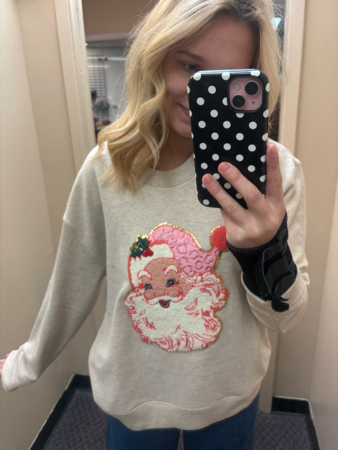 Mistletoe Santa Sweatshirt