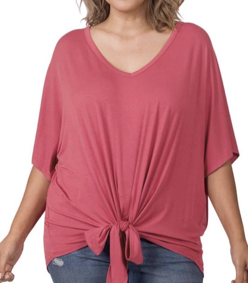 V-Neck Knot Top*