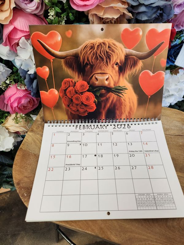 Calendar- Highland Cow