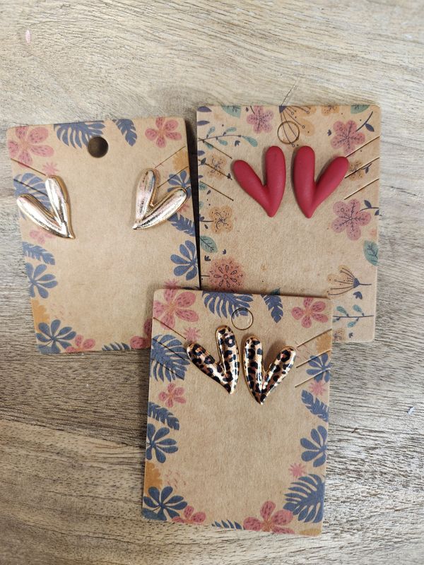 Metal Heart Studs