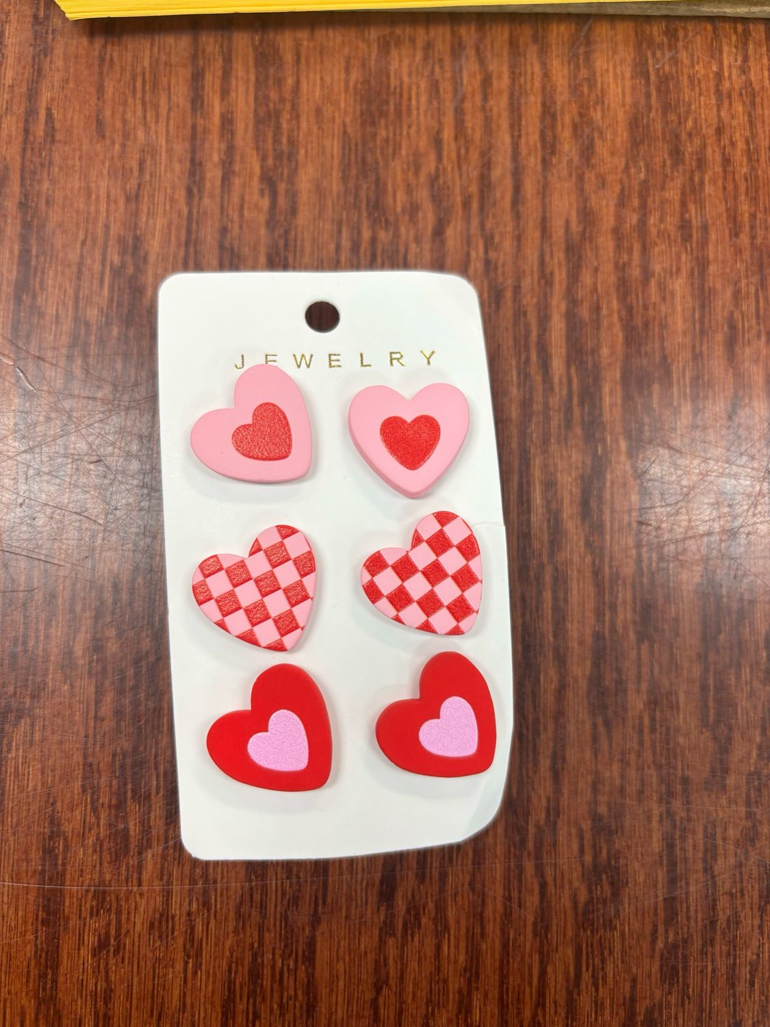 Pack of Patterned Valentines Earrings 