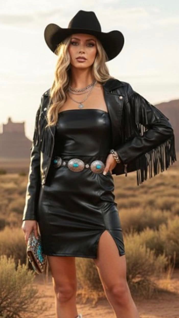 Pleather Tube Dress