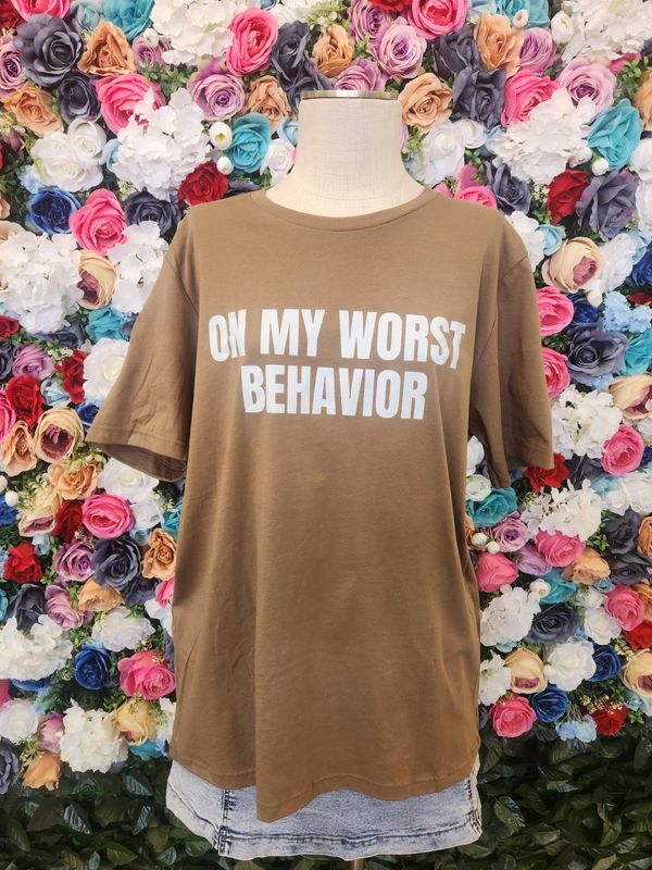 On My Best Behavior Mens Tee
