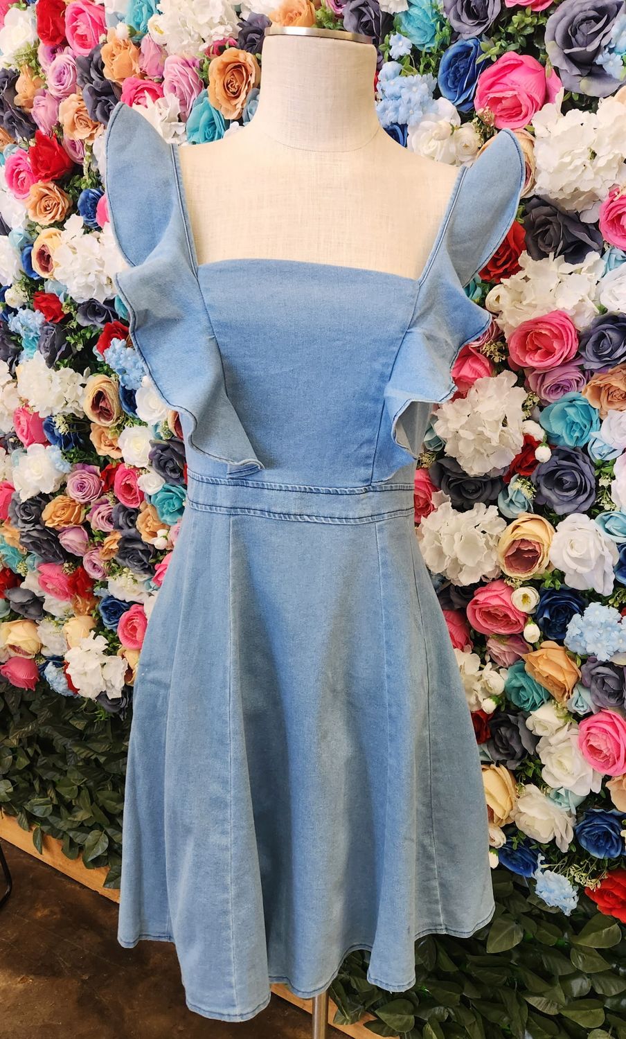 Denim Ruffle Sundress