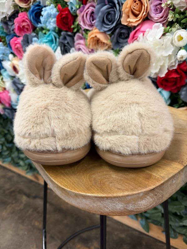 Oatmeal bunny slippers