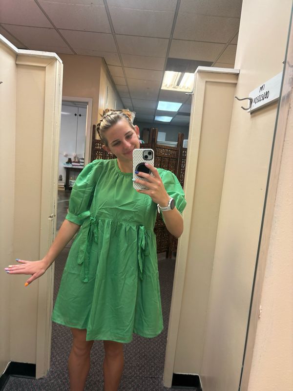 Green Bow Dress