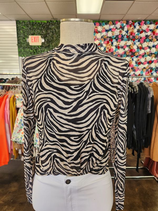 Zebra Mesh Top