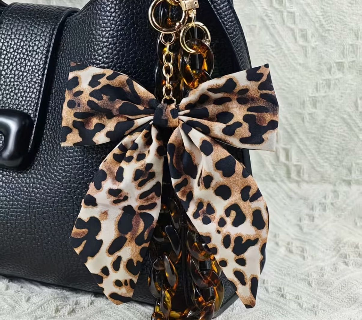 leopard purse chain
