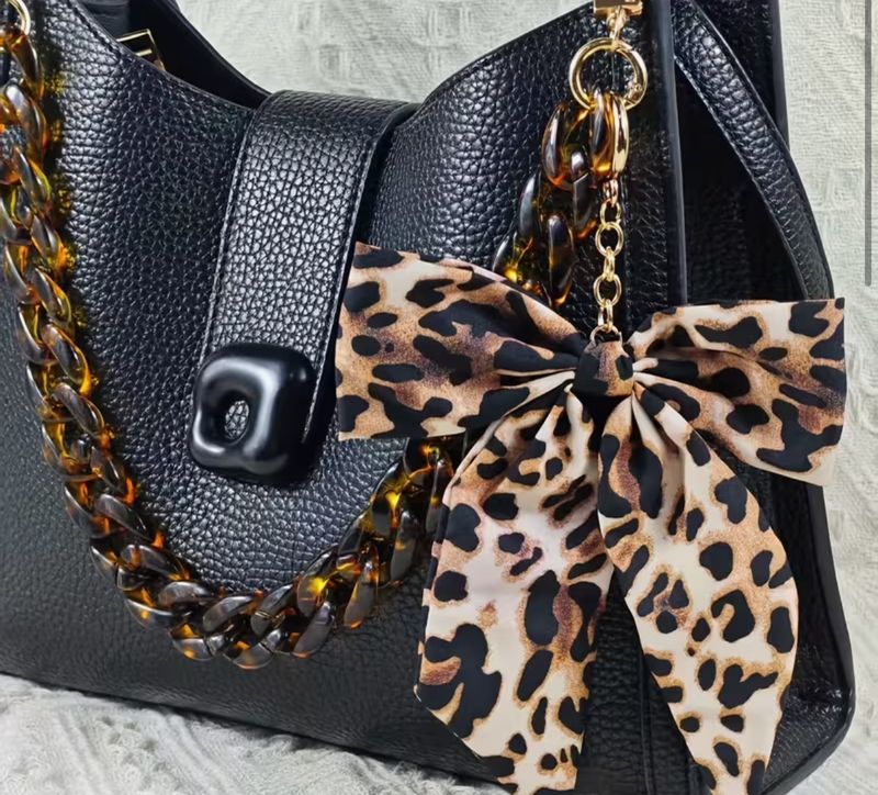 leopard purse chain