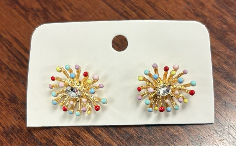 Colorful spiked earrings 