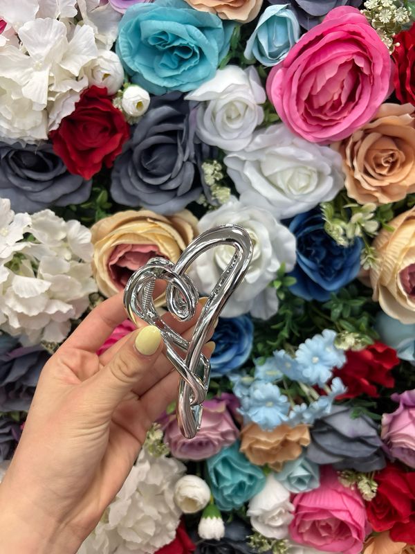 Silver Heart Hair Clip