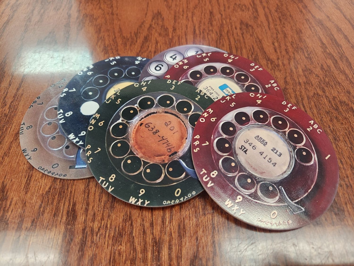 Rotary  Dial Coaster Set of 6