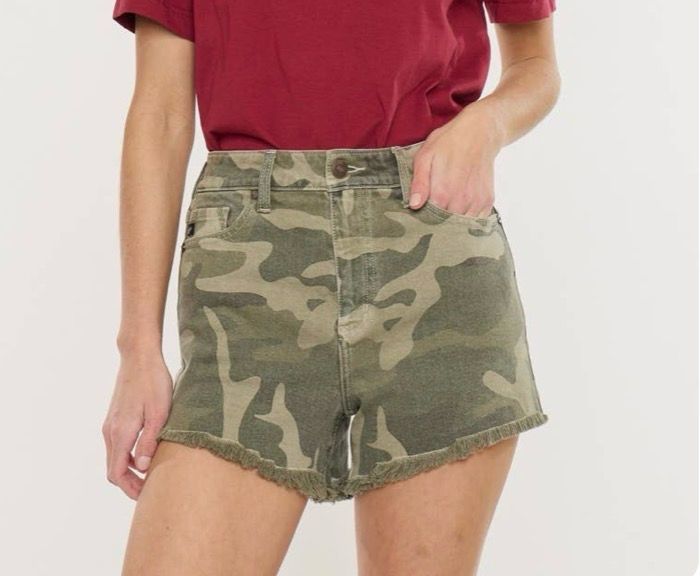 Camo Fringe Shorts