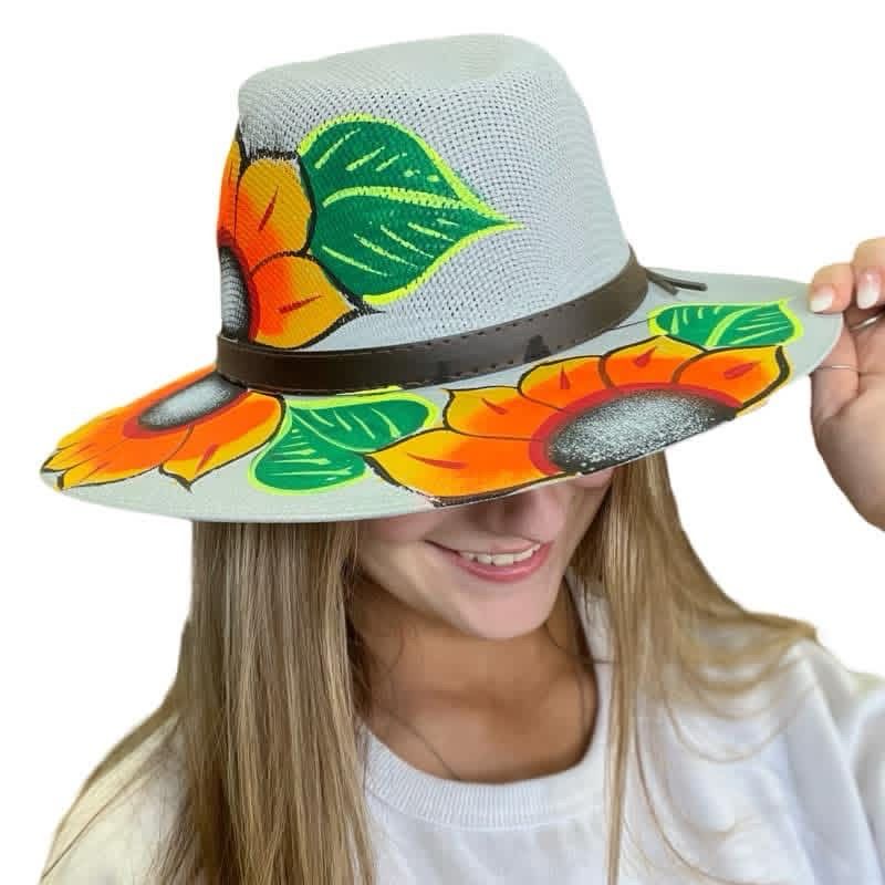 Hand Painted  Rancher Fedora