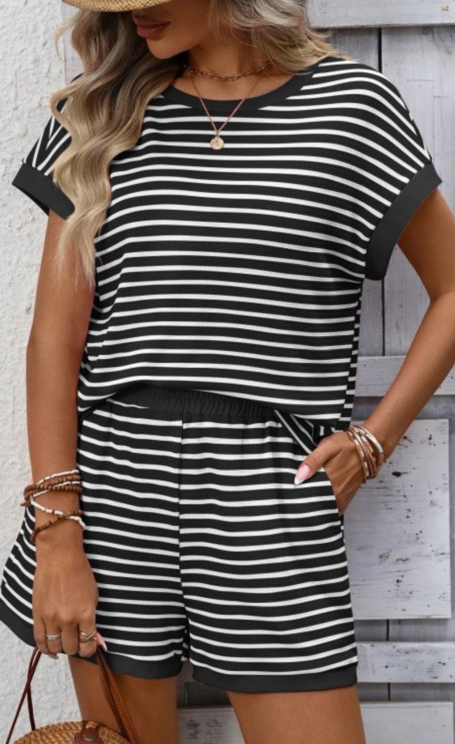 Stripe short set