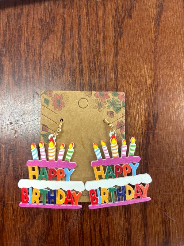 Happy Birthday Earrings 