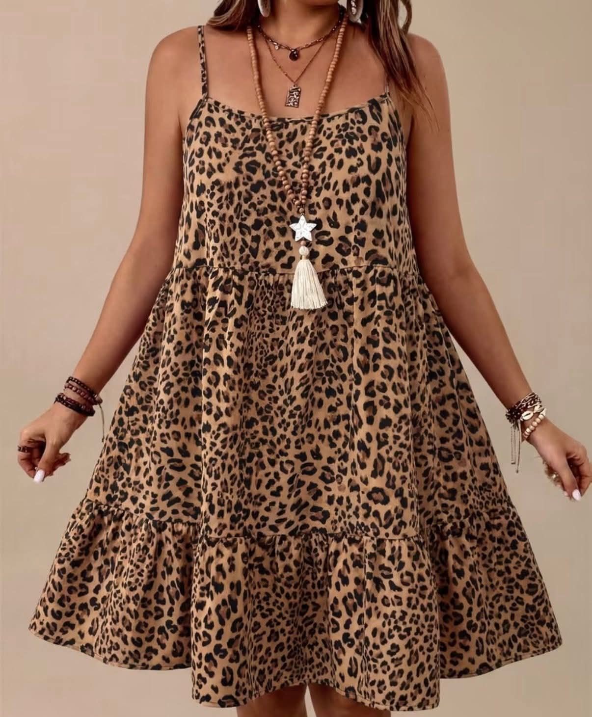 Leopard Summer Slip Dress
