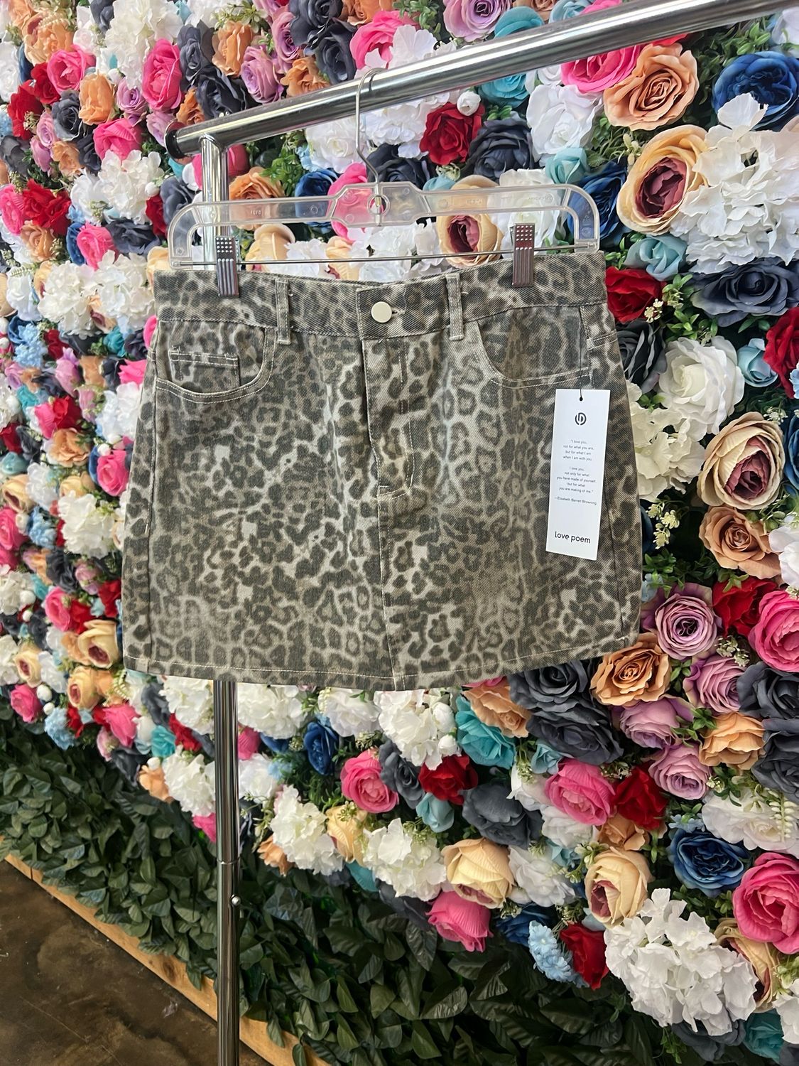 Faded Leopard Mini Skirt