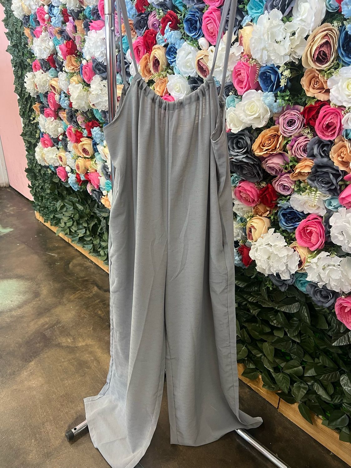 Grey Wide Leg Jumpsuit