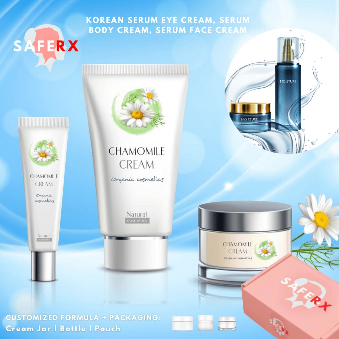 Saferx™ Korean Skin Serum Eye Cream, Serum Body Cream, Serum Face Cream | FREE TRIAL KOREAN BODY KIT by SAFERX KOREA | Customized Formula and Packaging | Safe and Effective Ingredients | FDA Approved