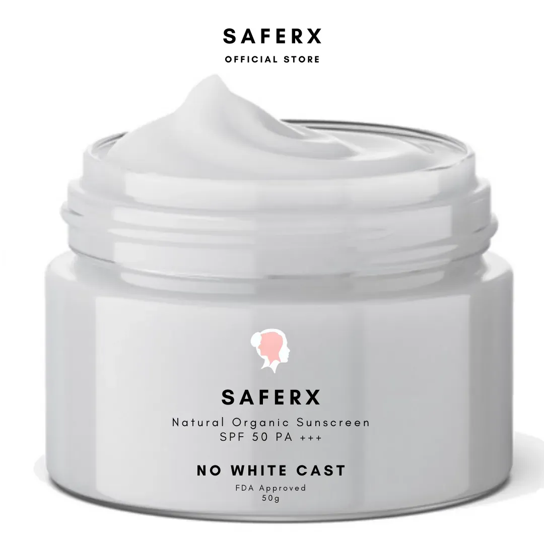 Saferx™ SPF 50 Organic Sunscreen – Blocks 98% of UV Rays &amp; Reduces Wrinkles by 65% in 10 Days