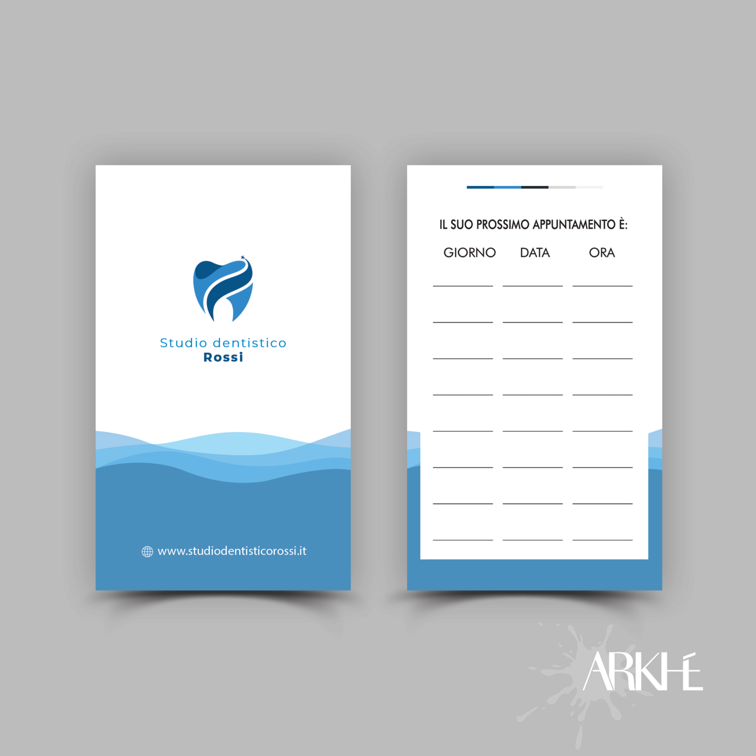 Card appuntamenti - Elaborazione grafica e stampa a colori fronte/retro
