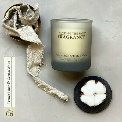 Candle French Linen & Cotton White