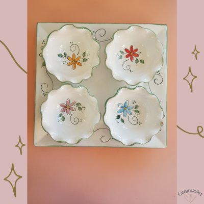 Antipastiera &quot;Fiori Colorati&quot;