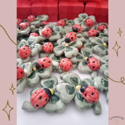 Quadrifoglio con coccinella