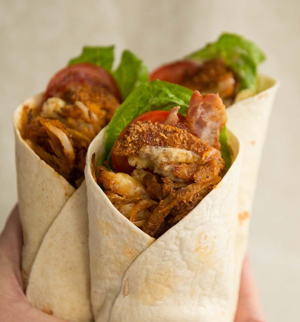 Gourmet Chicken Wrap and Chips