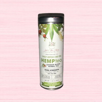 HEMPtea High Strength - Garden Blend Herbal Tea - Tin (DAILY DETOX)