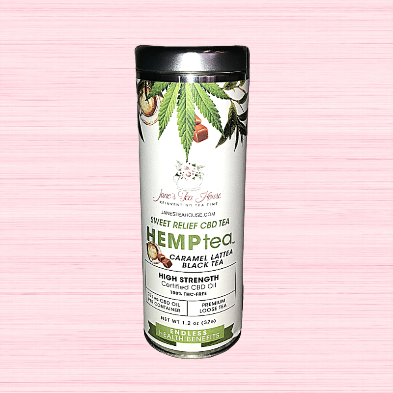 HEMPtea High Strength - Caramel Lattea Black Tea - Tin