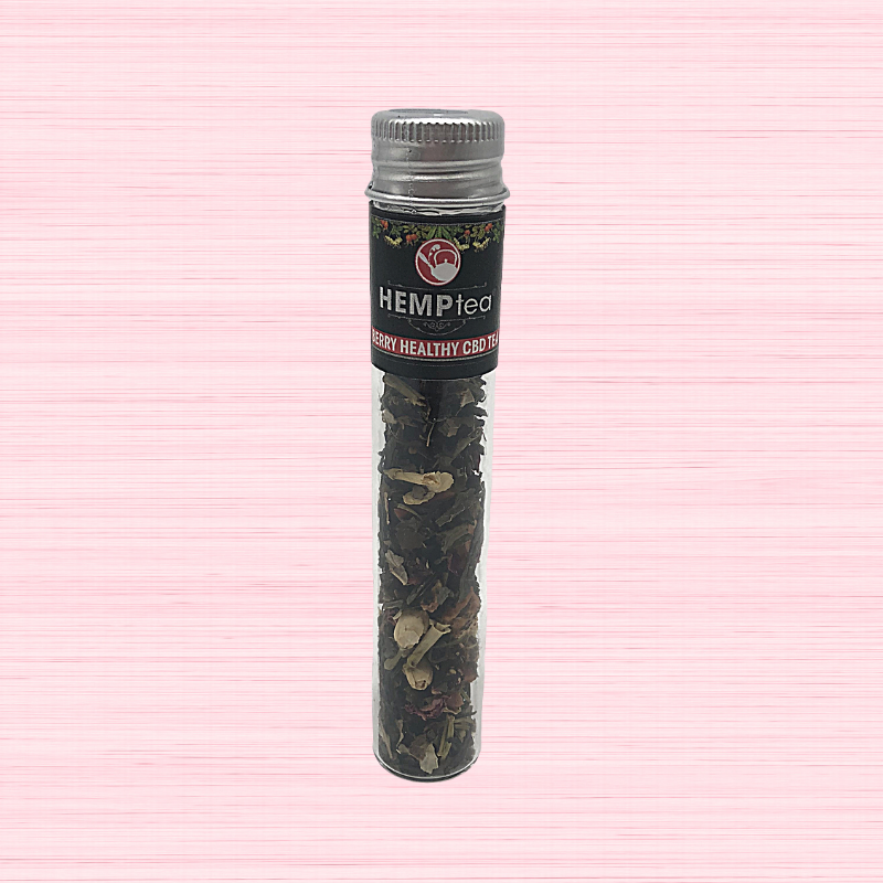 HEMPtea Mild Strength - Strawberry Apple Green Tea - Test Tube (BERRY)