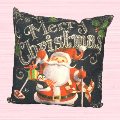 Merry Christmas Santa Holiday Pillow Merry Christmas Santa Holiday Pillow