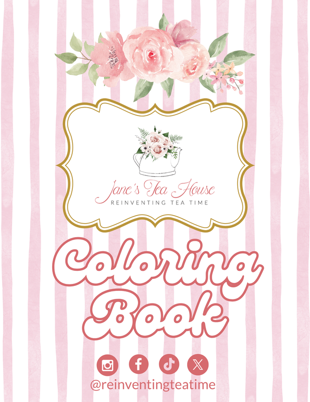 Jane's Tea House Adult Coloring Book