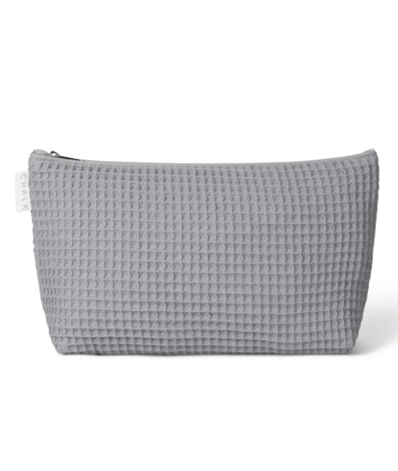 Waffle Wash Bag I Medium, Colour: Light Grey