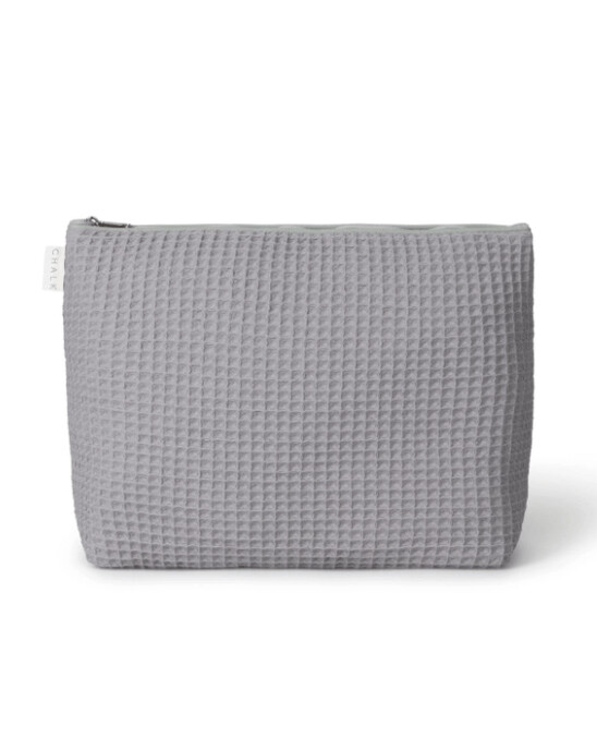 Waffle Wash Bag I Large, Colour: Light Grey