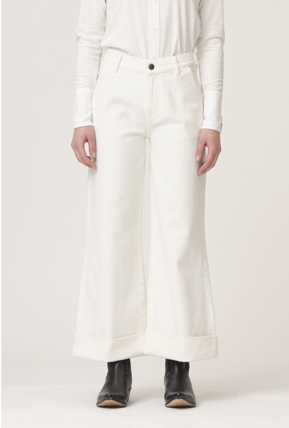 TD Kersee Cropped Jeans Wash Ecru